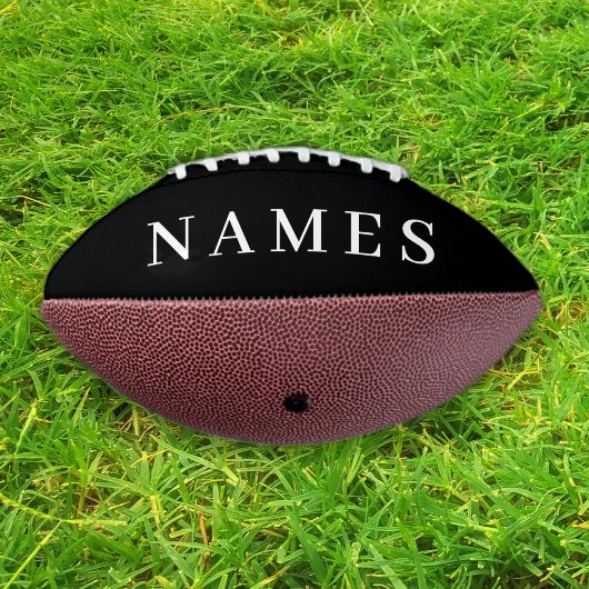 Ballon De Foot Simple Black Custom Ajouter Votre Nom Élégant