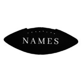 Ballon De Foot Simple Black Custom Ajouter Votre Nom Élégant (Panneau)