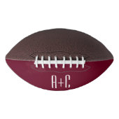 Ballon De Foot Simple Couples | White & Burgundy (Devant)