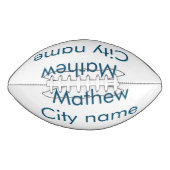 Ballon De Foot simple lettre initiale monogramme ajouter votre no (Devant)