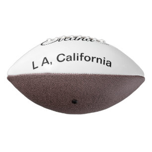 Ballon De Foot Simple minimal ajoutez votre nom texte lieu ville