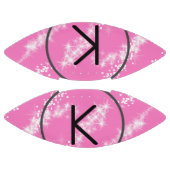 Ballon De Foot simple monogramme blanc monogramme rose parties sc (Panneaux)