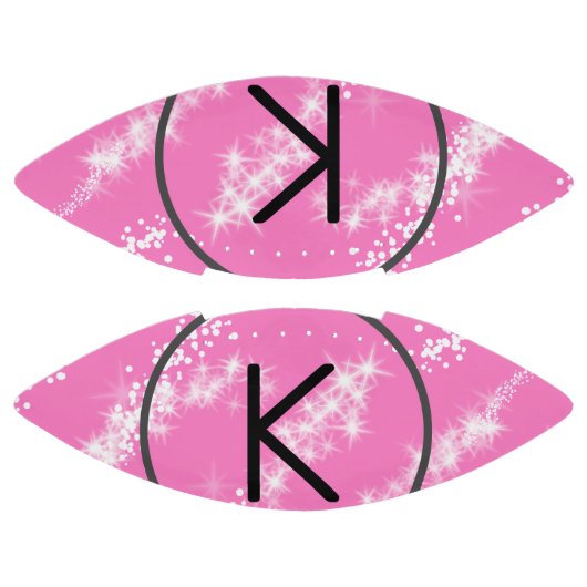 Ballon De Foot simple monogramme blanc monogramme rose parties sc (Panneaux)