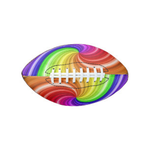 Ballon De Foot Spiral Colorful Tie Dye Rainbow Art Pattern