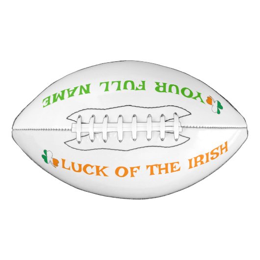 Ballon De Foot St Patrick's Day Ireland Flag Shamrock Custom Name (Devant)