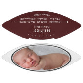 Ballon De Foot Statistiques de naissance de bébé personnalisées F (Panneaux)