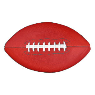 Ballon De Foot structure en cuir, rouge