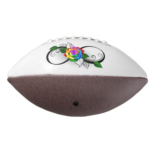 Ballon De Foot Symbole d'infini avec Rose arc-en-ciel (Tourné à 270°)