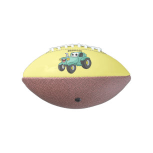 Ballon De Foot Tracteur vert mignon et heureux de dessin animé