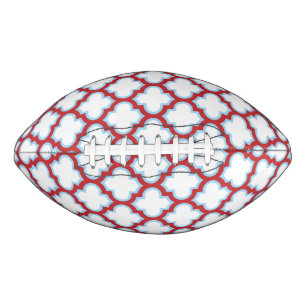 Ballon De Foot Trellis blanc et rouge, treillis, Quatrefoil