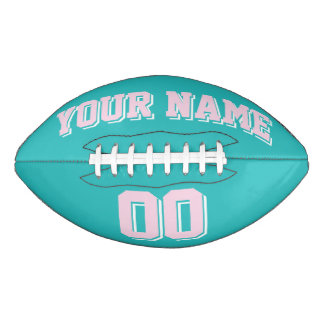 Ballon De Foot TURQUOISE ROSE CLAIR ET BLANC Football personnalis