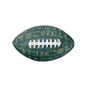 Ballon De Foot Typographie égyptienne des Hiéroglyphes d'or