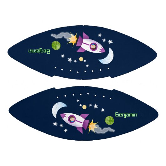 Ballon De Foot Un adorable vaisseau-fusée dans l'espace dessin an (Panneaux)