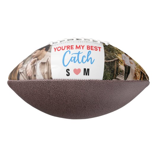 Ballon De Foot Vous êtes mon meilleur Catch Custom 2 Photo Couple (Tourné à 270°)