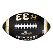 Ballon De Foot Yellow Black Nom Numéro d'équipe Photo (Devant)