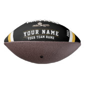 Ballon De Foot Yellow Black Nom Numéro d'équipe Photo (Tourné à 270°)