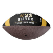 Ballon De Foot Yellow Black Nom Numéro d'équipe Photo (Tourné à 270°)