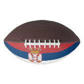 Ballon de football américain avec drapeau de Serbi (Devant)