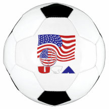 Ballon de football avec drapeau américain