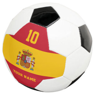 Ballon de football avec drapeau espagnol et numéro