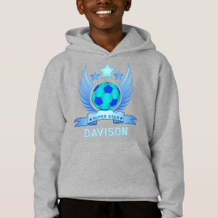 Ballon de Football Bleu Néon Cadeaux de Sport Co