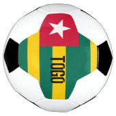 ballon de football du drapeau de togo (Tourné)