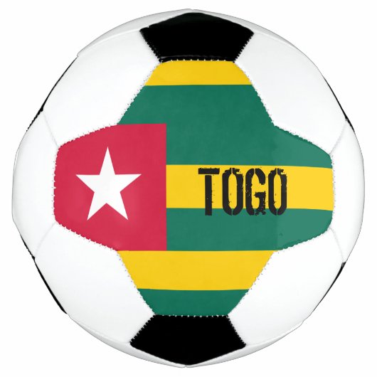 ballon de football du drapeau de togo (Devant)
