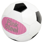 Ballon de football en acier rose (3/4)