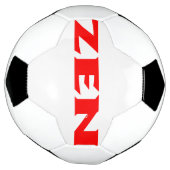 Ballon de football rouge zen (Tourné)