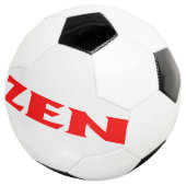 Ballon de football rouge zen (3/4)