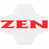 Ballon de football rouge zen (Plat)