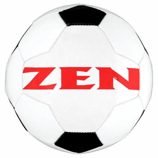 Ballon de football rouge zen (Devant)