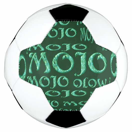 Ballon de football vert Mojo (Devant)