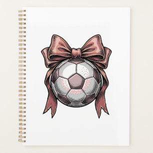 Ballon de football vintage à ruban rose