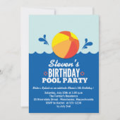 Ballon de plage - invitation de fête (Devant)