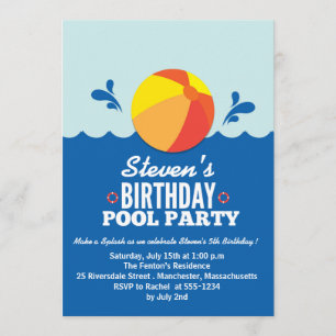 Ballon de plage - invitation de fête