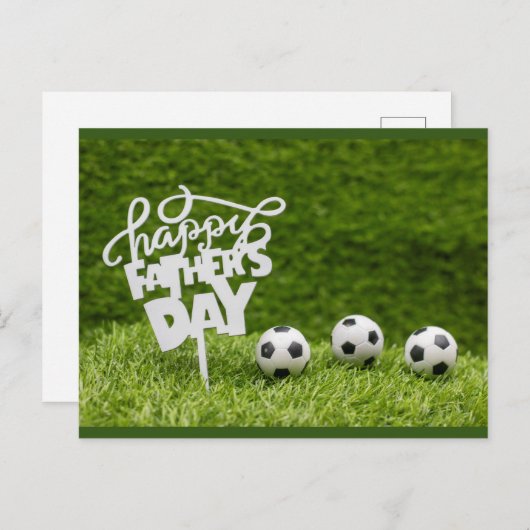 Ballon de soccer et carte Bonne fête des Pères pou (Devant / Derrière)
