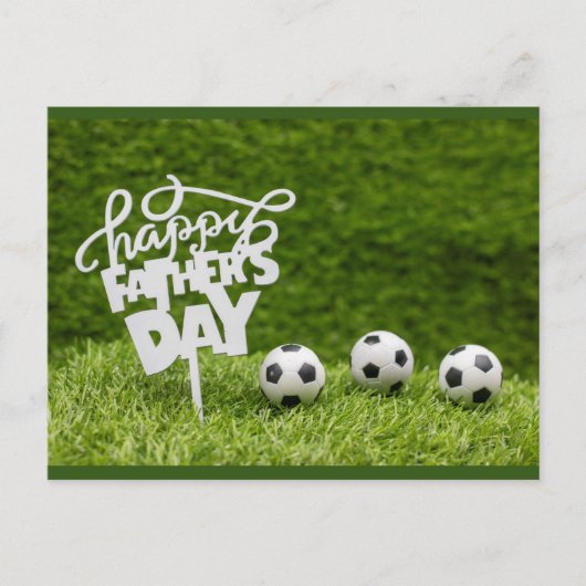 Ballon de soccer et carte Bonne fête des Pères pou (Devant)
