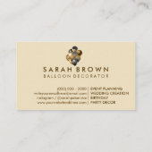 Ballon Decor Boho rustige goudsparkle Visitekaartje (Achterkant)