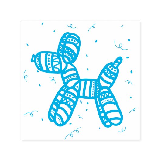 Ballon Dog Party Self-Inking Rubber Stamp Zelfinktende Stempel (Design)