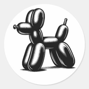 Ballon Dog Ronde Sticker
