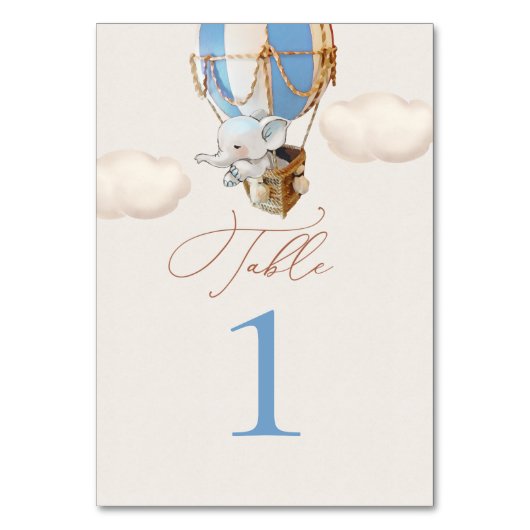 Ballon éléphant Numéro de table (Par défaut)