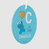 Ballon en forme de cœur de Cookie Monster (devant)
