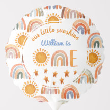 1er Anniversaire Aquarelle Soleil et Arc-en-ciel