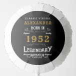Ballon Gonflable 70th Birthday 1952 Black Gold Ajouter Nom Retro<br><div class="desc">Un design de ballon classique personnalisé pour cette fête d'anniversaire. Plus de cadeaux et de fournitures de fête disponibles avec le design "légendaire" dans le magasin.</div>