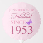Ballon Gonflable 70th Birthday 1953 For Women<br><div class="desc">Celebrate a milestone year with this cute design on birthday party supplies with fabulous pink and purple lettering and a butterfly. A great addition for a birthday party celebration for mom,  sister,  girlfriend,  wife,  or grandmother. Personalize it by adding your own custom name.</div>