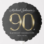 Ballon Gonflable Classy 90th Birthday Black Gold Typographie Simple<br><div class="desc">Classy 90th Birthday Black Gold Typographie Balloon simple. Conception simple mais classe de thème d'anniversaire avec l'année de naissance jalon dans l'effet de texte en or solide! Design élégant pour tout genre, homme ou femme. C'est certainement une façon solide de célébrer votre anniversaire ! Consultez la collection pour coordonner les...</div>