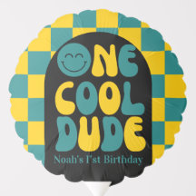 Décoration d'anniversaire 1 an One Cool Dude Emoji