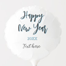 Joyeux nouvel an bleu noir audacieux simple année