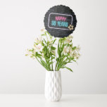 Ballon Gonflable Neon 30th Birthday Marquee On Brick<br><div class="desc">Panneau lumineux de marquise de néon avec une étoile sur brique gris foncé pour 30e anniversaire.</div>